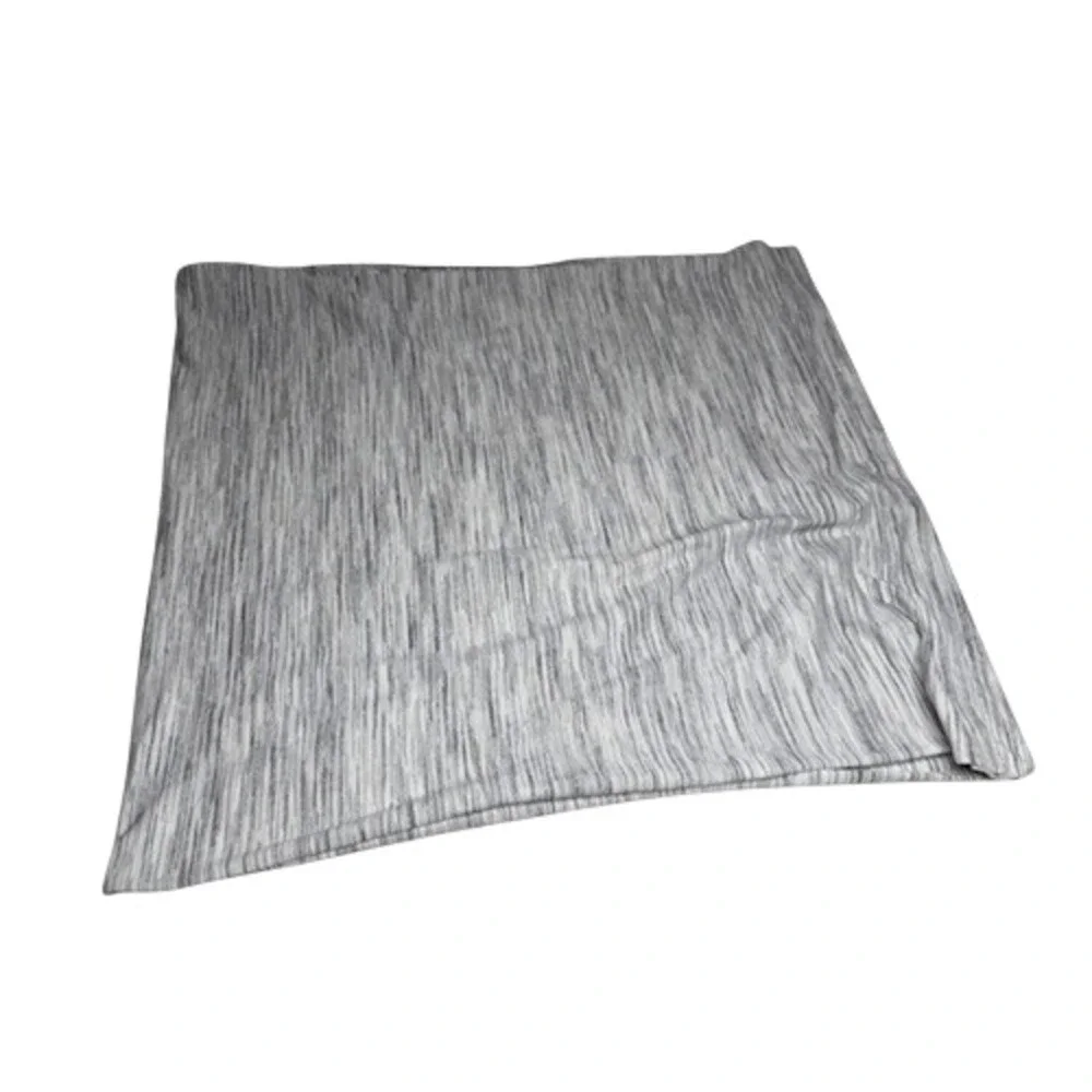Lululemon Vinyasa Scarf Heathered Grey‎ White Space Dye Snap Multi-Way Wrap OS